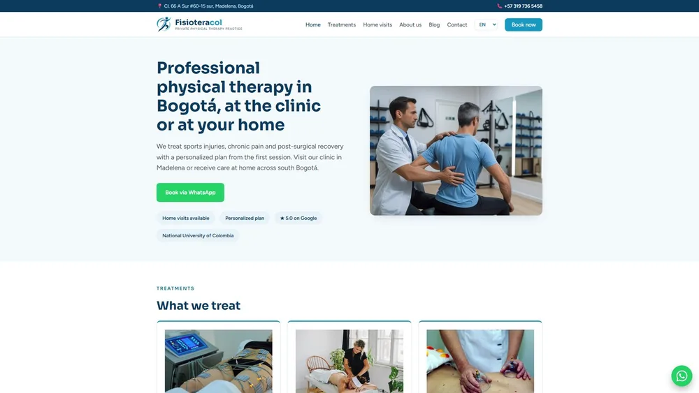Captura del proyecto Fisioteracol